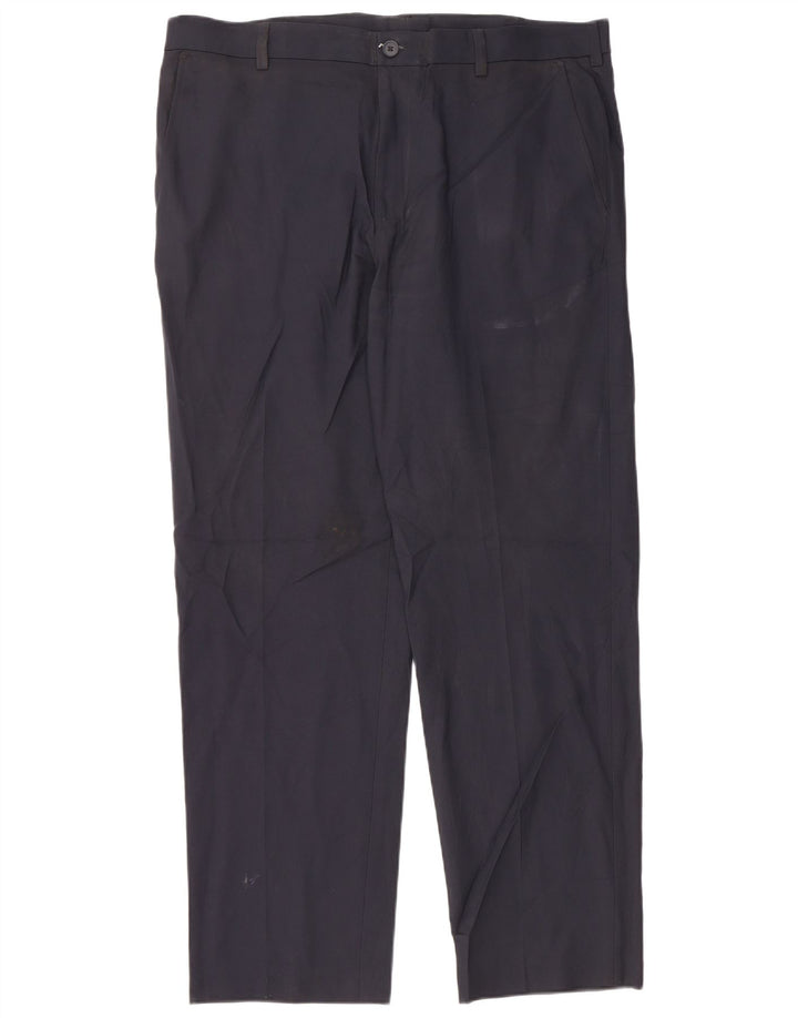 IZOD Pantalón chino recto para hombre W38 L32 Poliéster azul marino