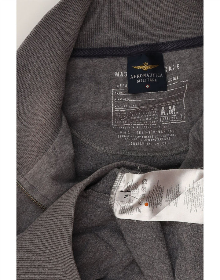 AERONAUTICA MILITARE Chaqueta de chándal para hombre gris medio color block