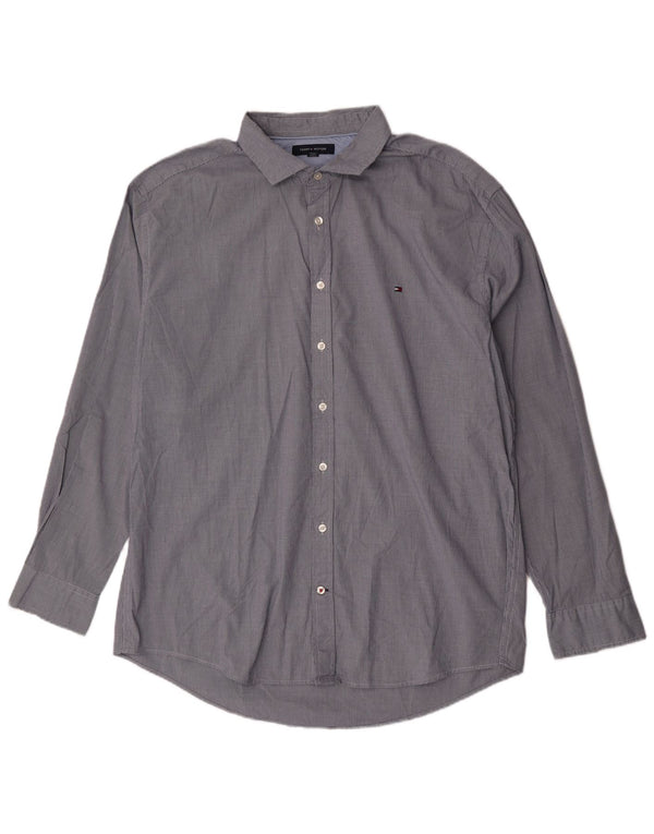 Tommy Hilfiger Camisa para hombre 2XL Pata de gallo azul