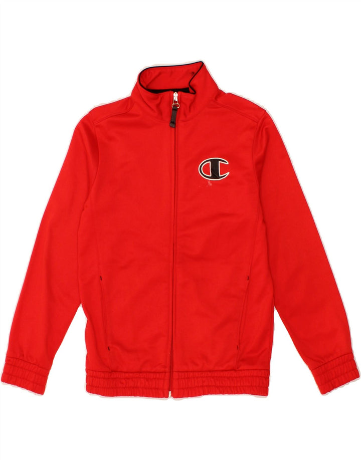 CHAMPION Boys Tracksuit Top Jacket 7-8 Years Small  Red Polyester Vintage Champion and Second-Hand Champion from Messina Hembry 