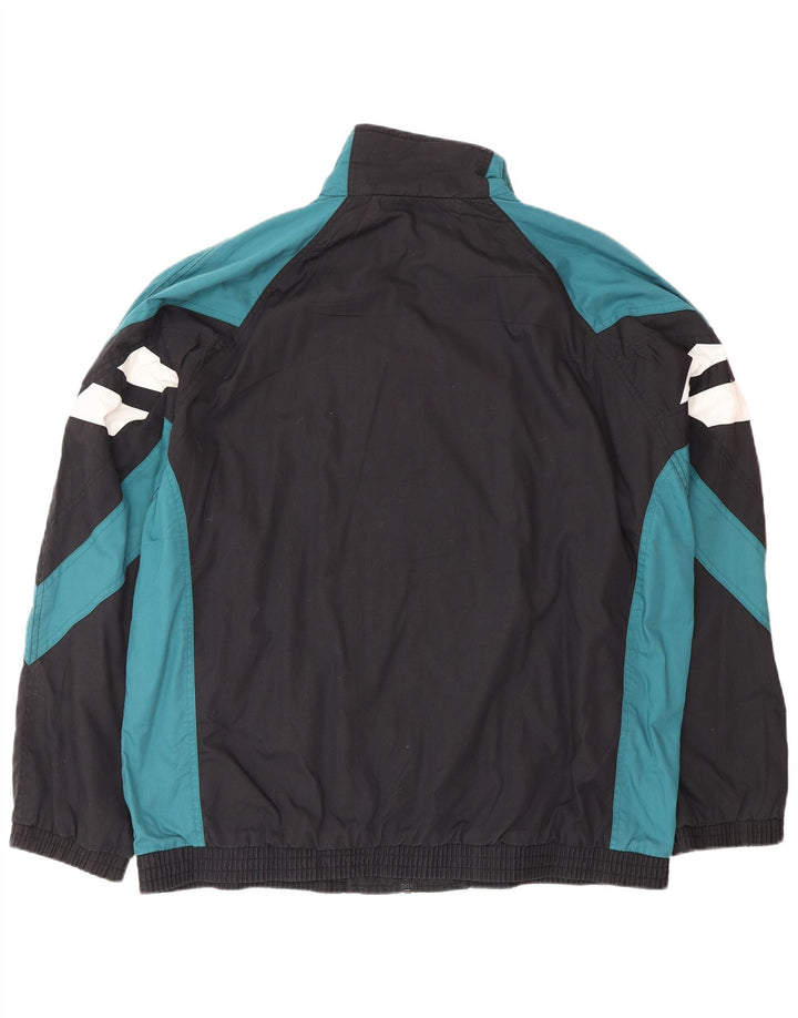 CRANE Chaqueta superior de chándal holgada para hombre XL Poliéster con bloques de color negro