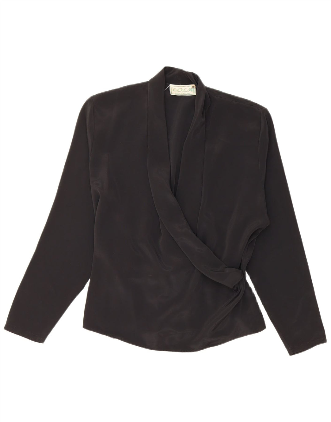 LOLA Blusa de manga larga para mujer UK 42 Medium Black