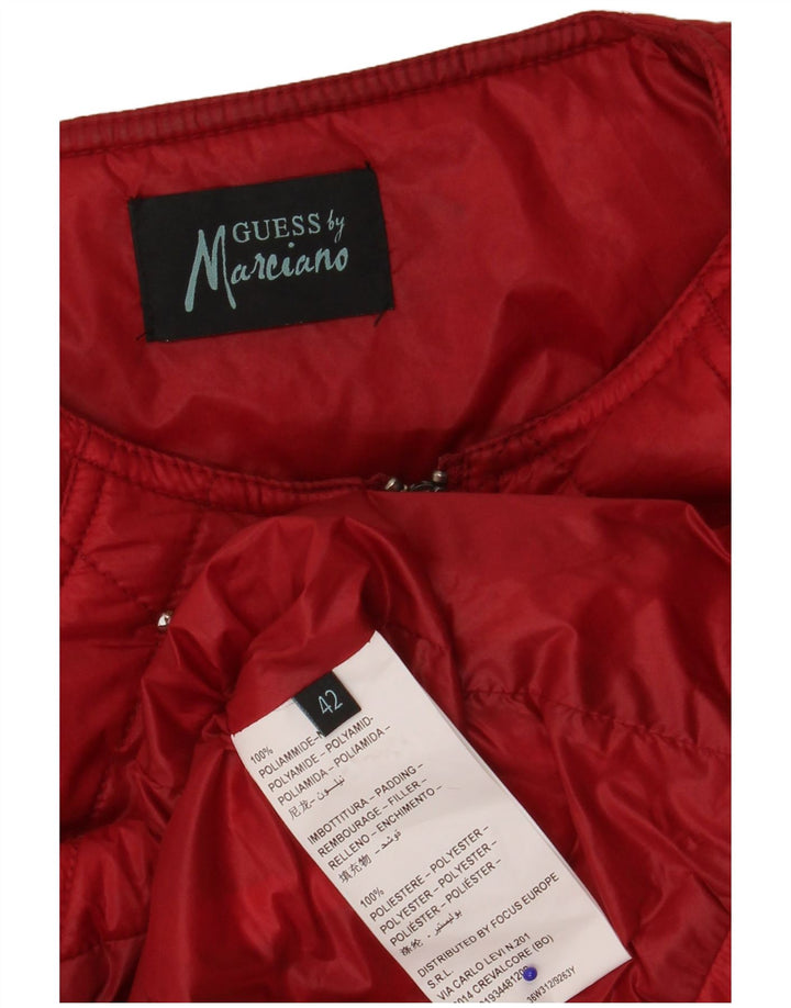 Chaqueta Acolchada Mujer Guess By Marciano IT 42 Mediana Poliamida Moteada Roja