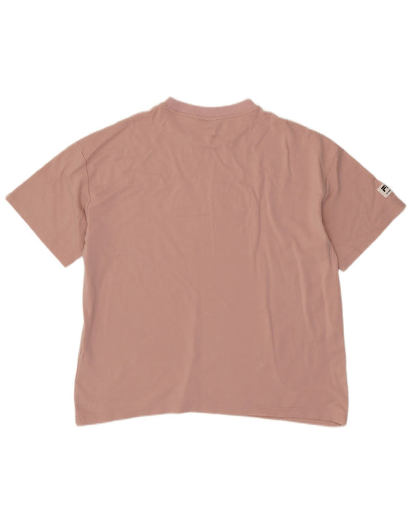 FILA Camiseta gráfica extragrande para mujer Top UK 46 Viscosa rosa grande