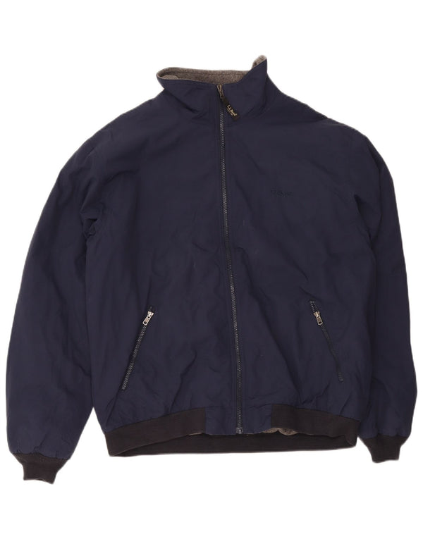 L.L.Bean Chaqueta Bomber para Hombre UK 40 Grande Poliéster Azul Marino