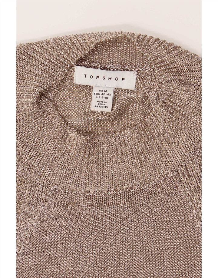 Topshop Top Halter para Mujer UK 40 Mediano Plata