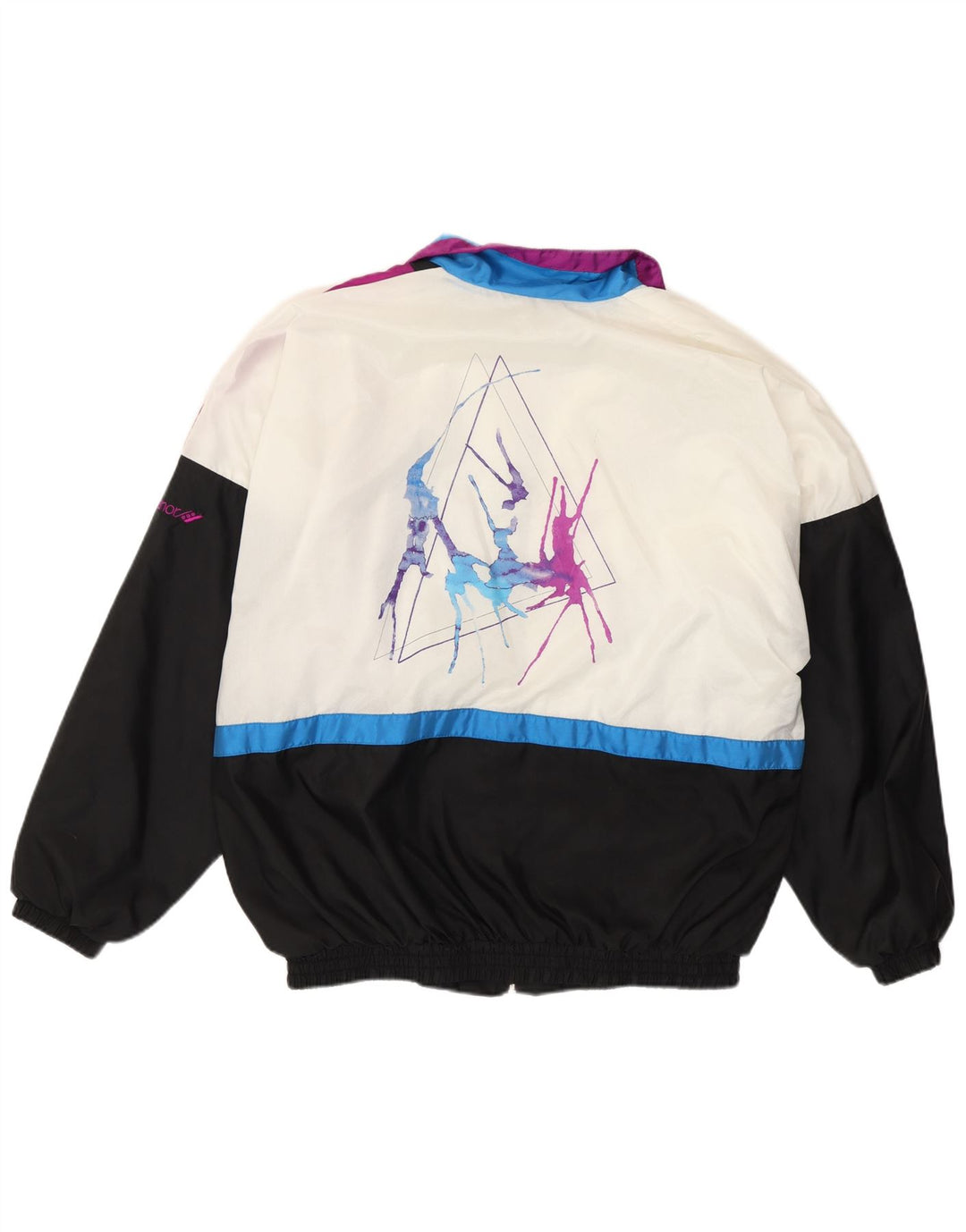 Rucanor Chaqueta superior de chándal con gráfico para hombre UK 38/40 Medium Black Colourblock