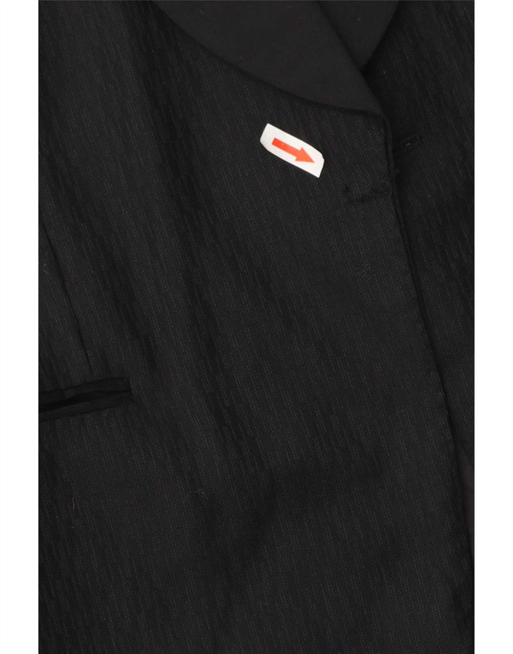 Vintage hombres abierto Blazer chaqueta Reino Unido 40 grande negro