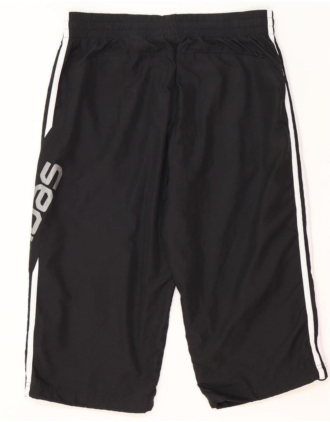Adidas Bermudas gráficas para hombre, pantalones cortos deportivos, poliéster negro mediano
