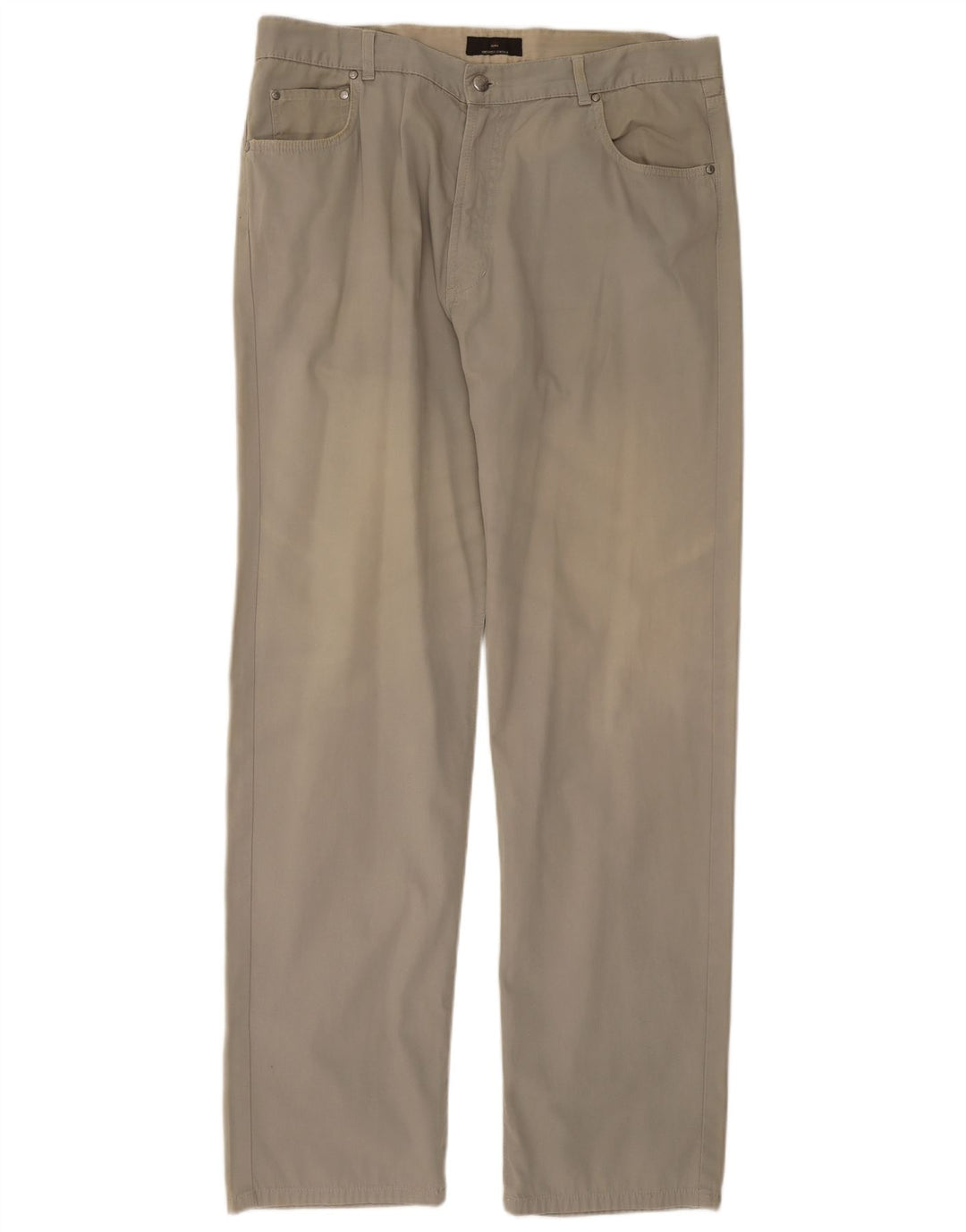 Zara Hombre Pantalones Casuales Rectos W38 L33 Gris