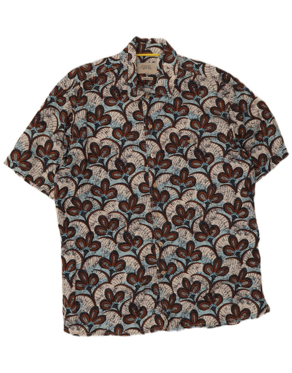 Camel Active Mens Short Sleeve Regular Fit Shirt Large Multicoloured Floral