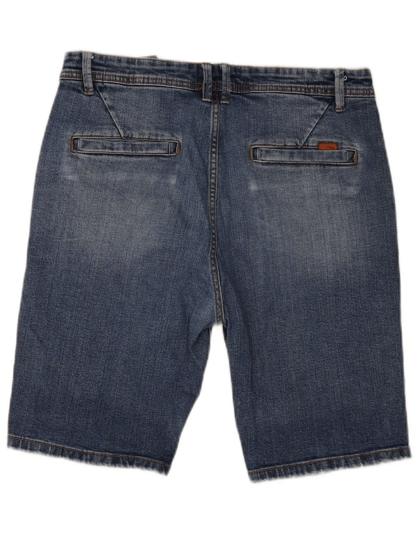 Zara Pantalones cortos de mezclilla para hombre EU 42 Large W32 Azul