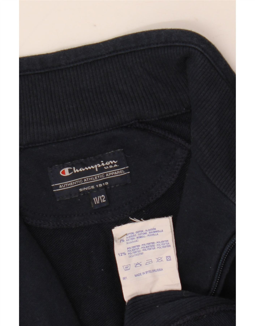 Champion Chaqueta de chándal para niño 11-12 años Azul Marino Algodón