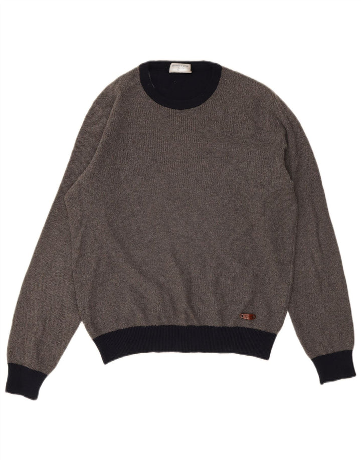 Harmont & Blaine Suéter de cuello redondo para mujer UK 44 Gris medio