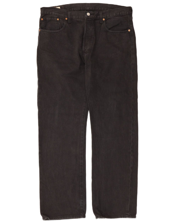 Levi's Jeans rectos 501 para hombre W38 L32 Algodón negro