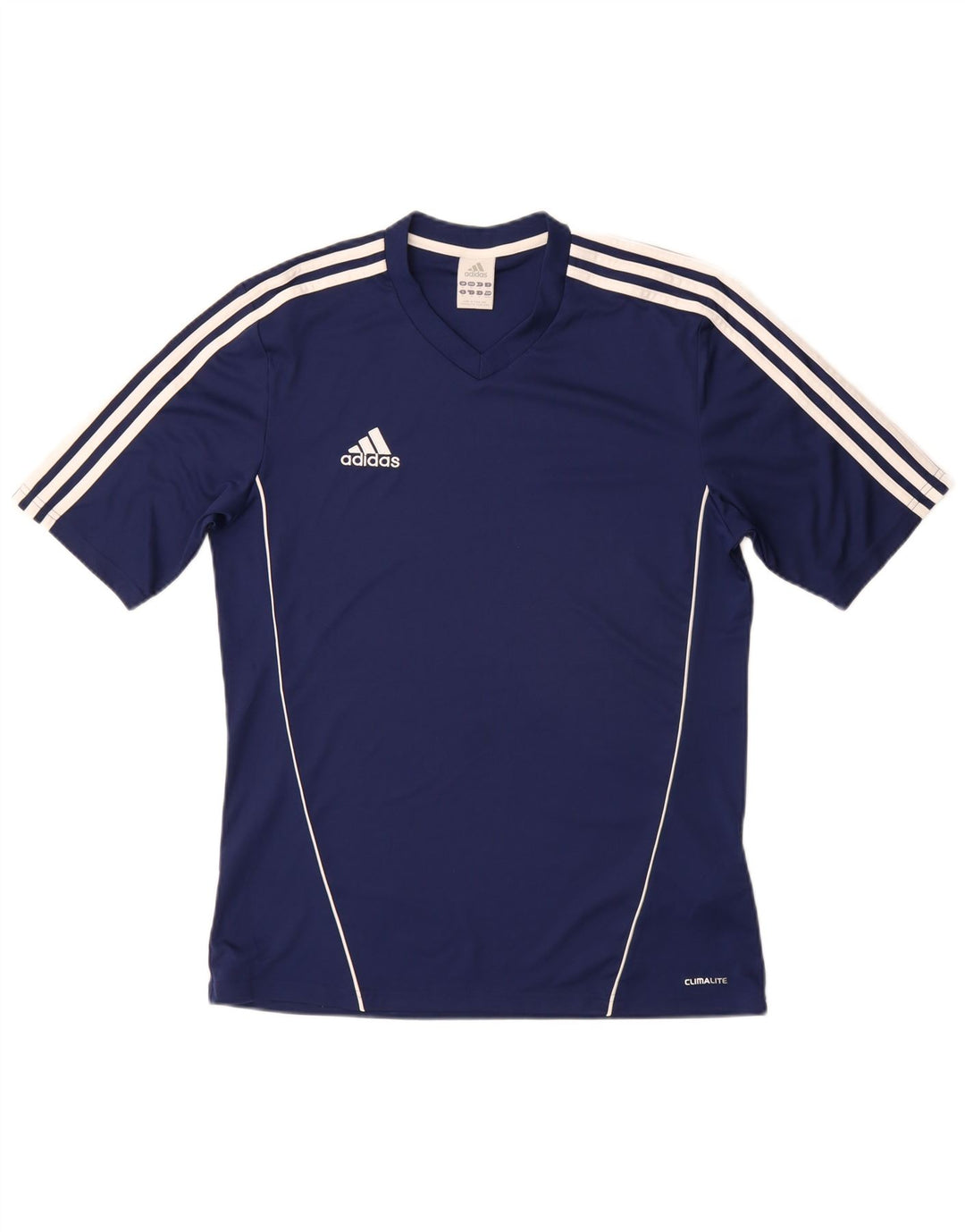 ADIDAS Camiseta Climalite para hombre Top Medium Azul marino Poliéster