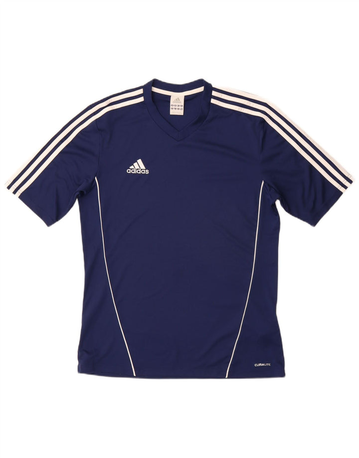 ADIDAS Camiseta Climalite para hombre Top Medium Azul marino Poliéster