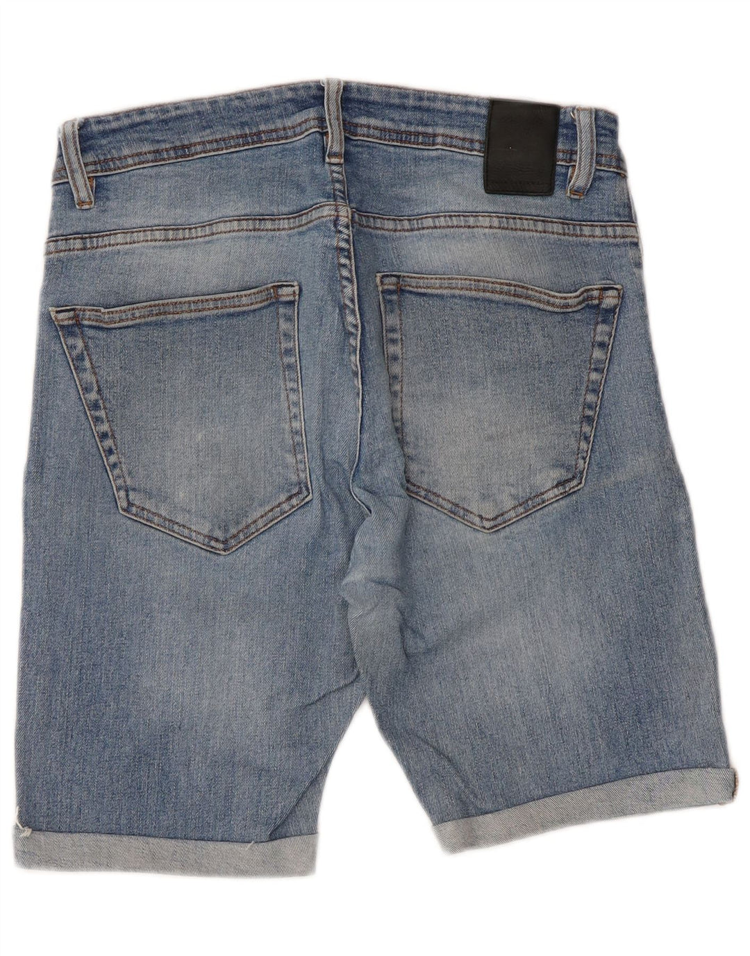 Zara Pantalones cortos de mezclilla para hombre EU 42 Large W32 Azul