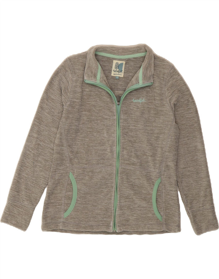 WEIRD FISH Womens Fleece Jacket UK 12 Medium Grey Flecked Vintage Weird Fish and Second-Hand Weird Fish from Messina Hembry 