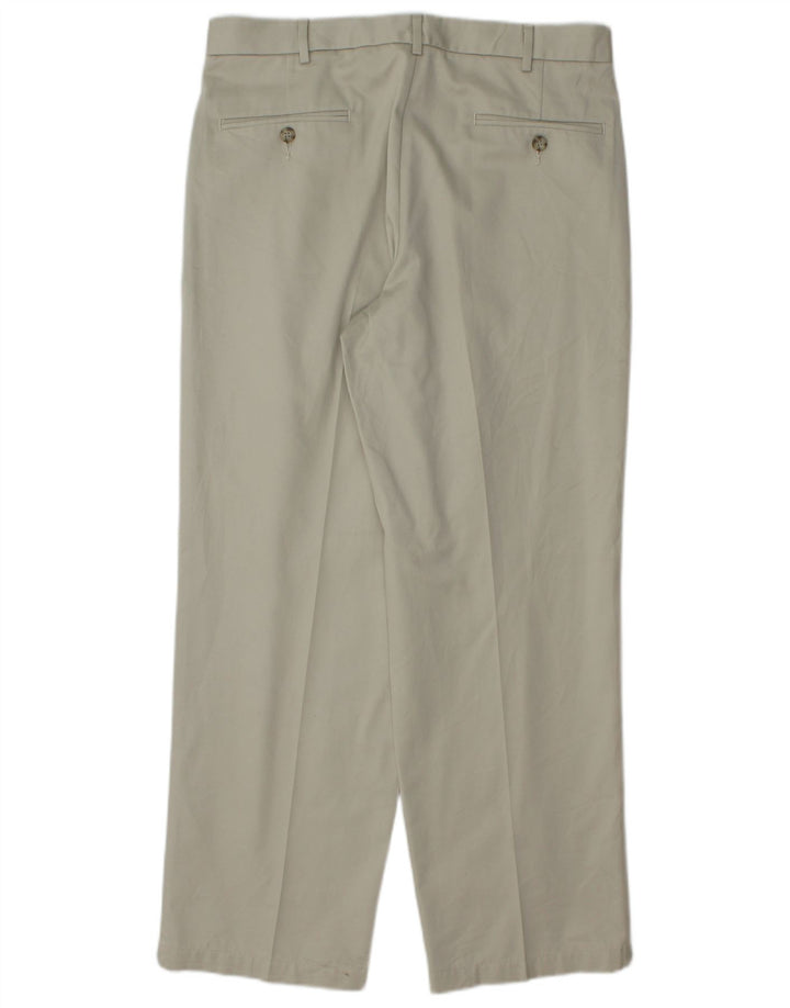 DOCKERS Pantalón chino con pinzas para hombre W32 L29 Algodón gris