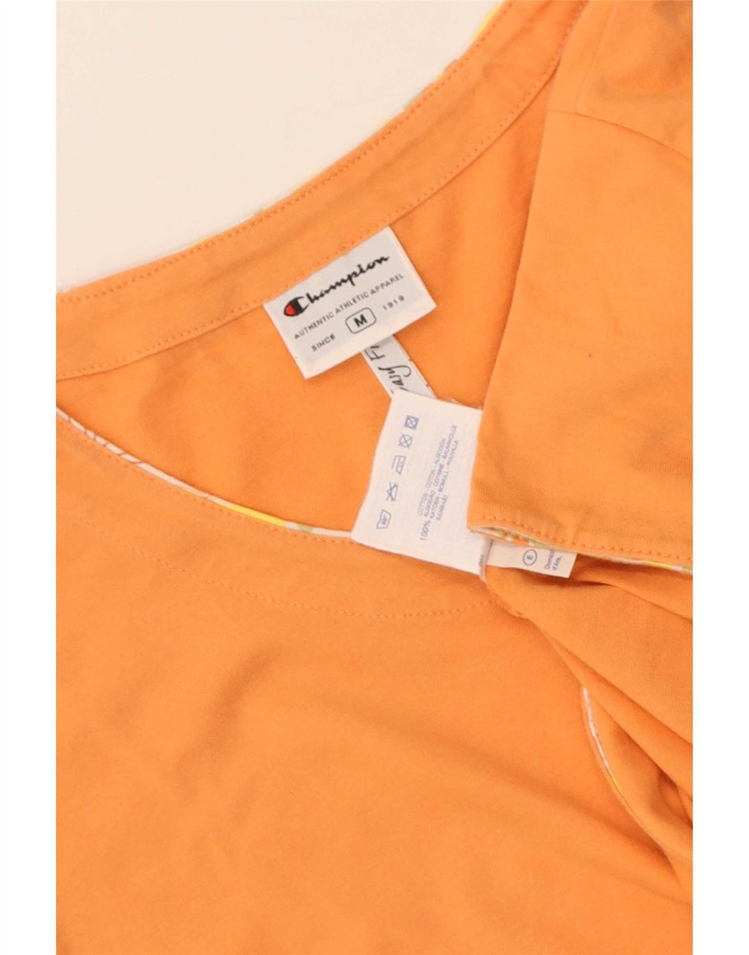 Champion Camiseta Mujer Top UK 12 Medio Naranja Algodón