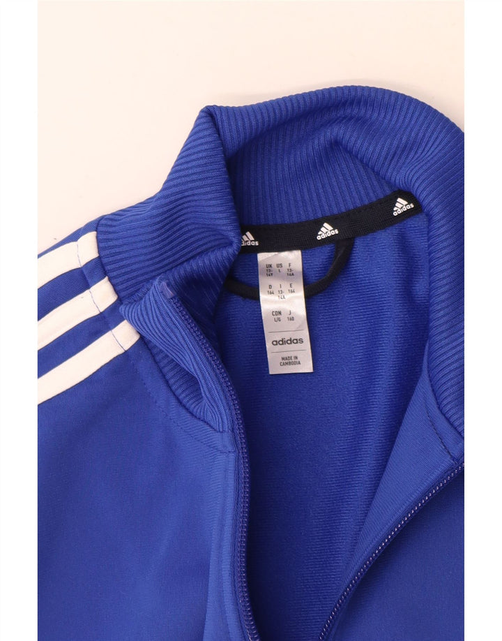 Adidas - Chaqueta de chándal para niño, 13-14 años, color azul, poliéster