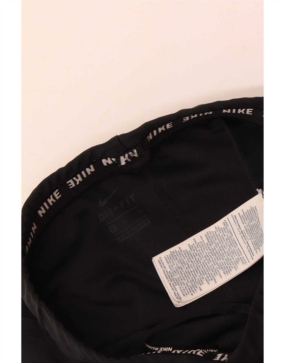 Nike Leggings cortos Dri Fit para mujer UK 12 Mediano Negro Poliéster