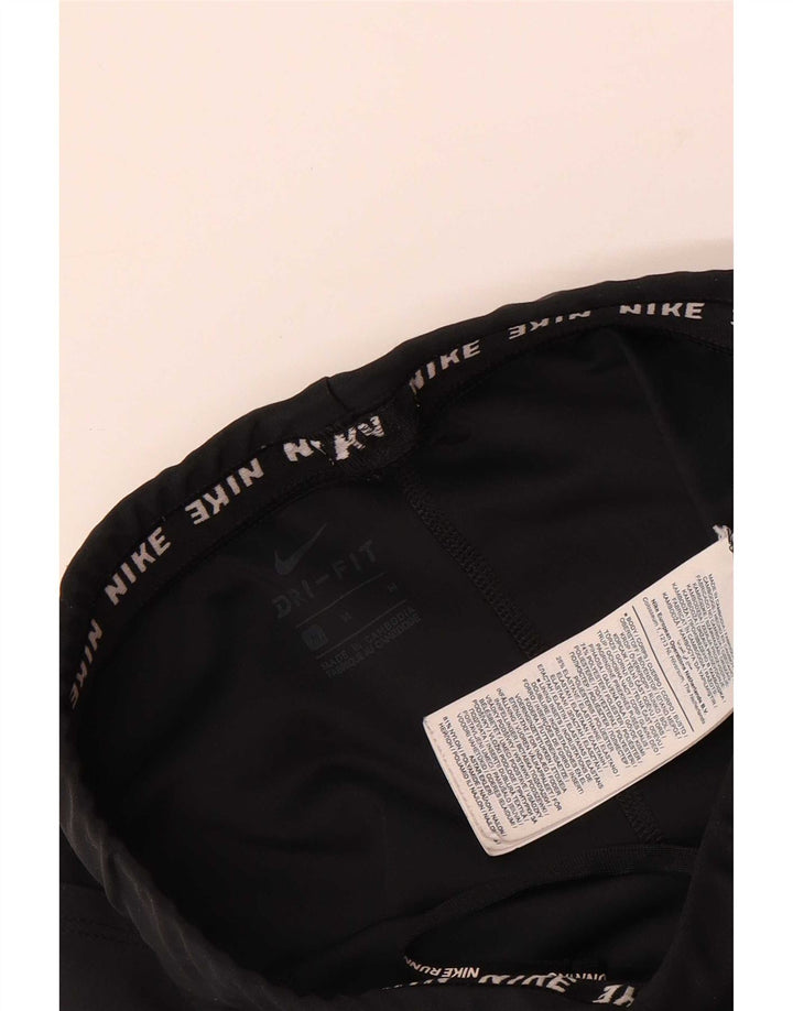 Nike Leggings cortos Dri Fit para mujer UK 12 Mediano Negro Poliéster