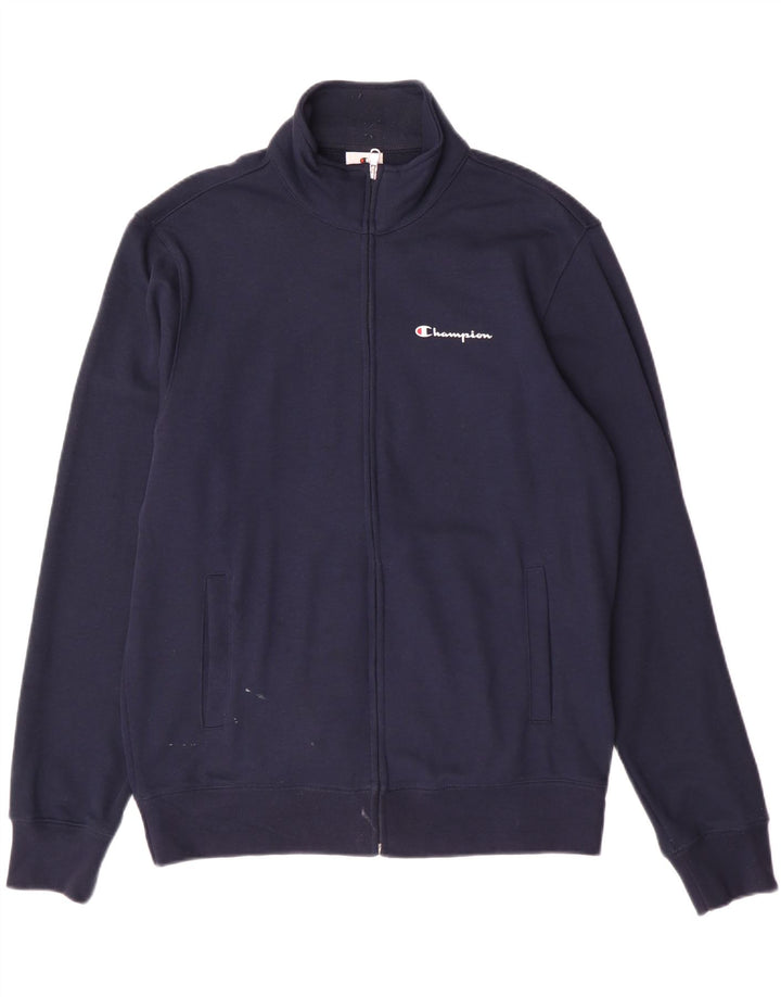 Champion Chaqueta de chándal para hombre de algodón azul marino mediano
