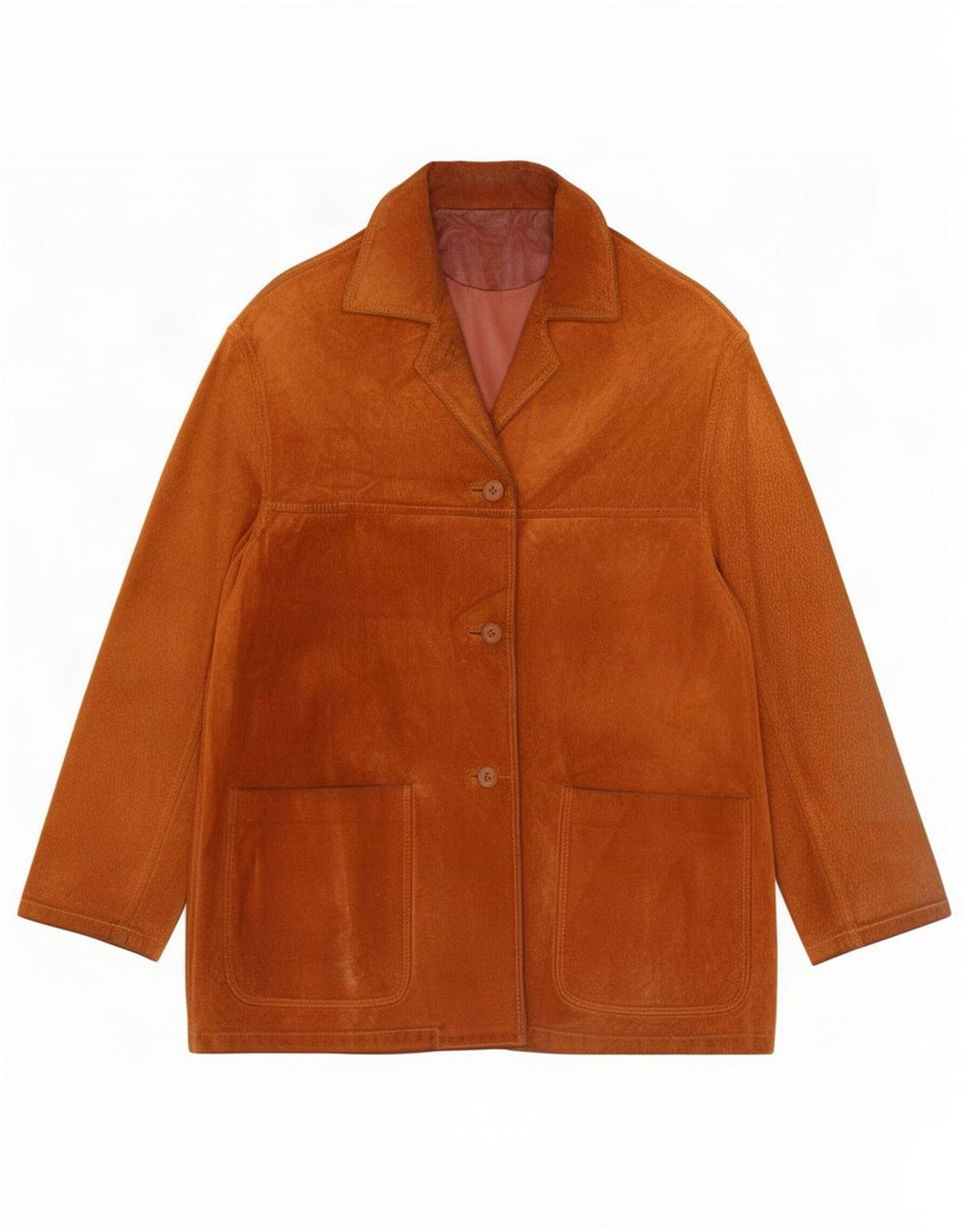 Chaqueta De Ante Extragrande Mujer Conbipel IT 42 Cuero Beige Medio