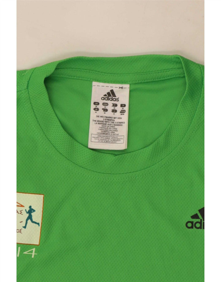 Adidas Hombre Aohna Graphic Camiseta Top Poliéster Verde Medio