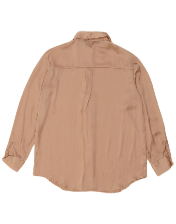 Zara Womens Oversized Shirt Blouse UK 6 XS Beige