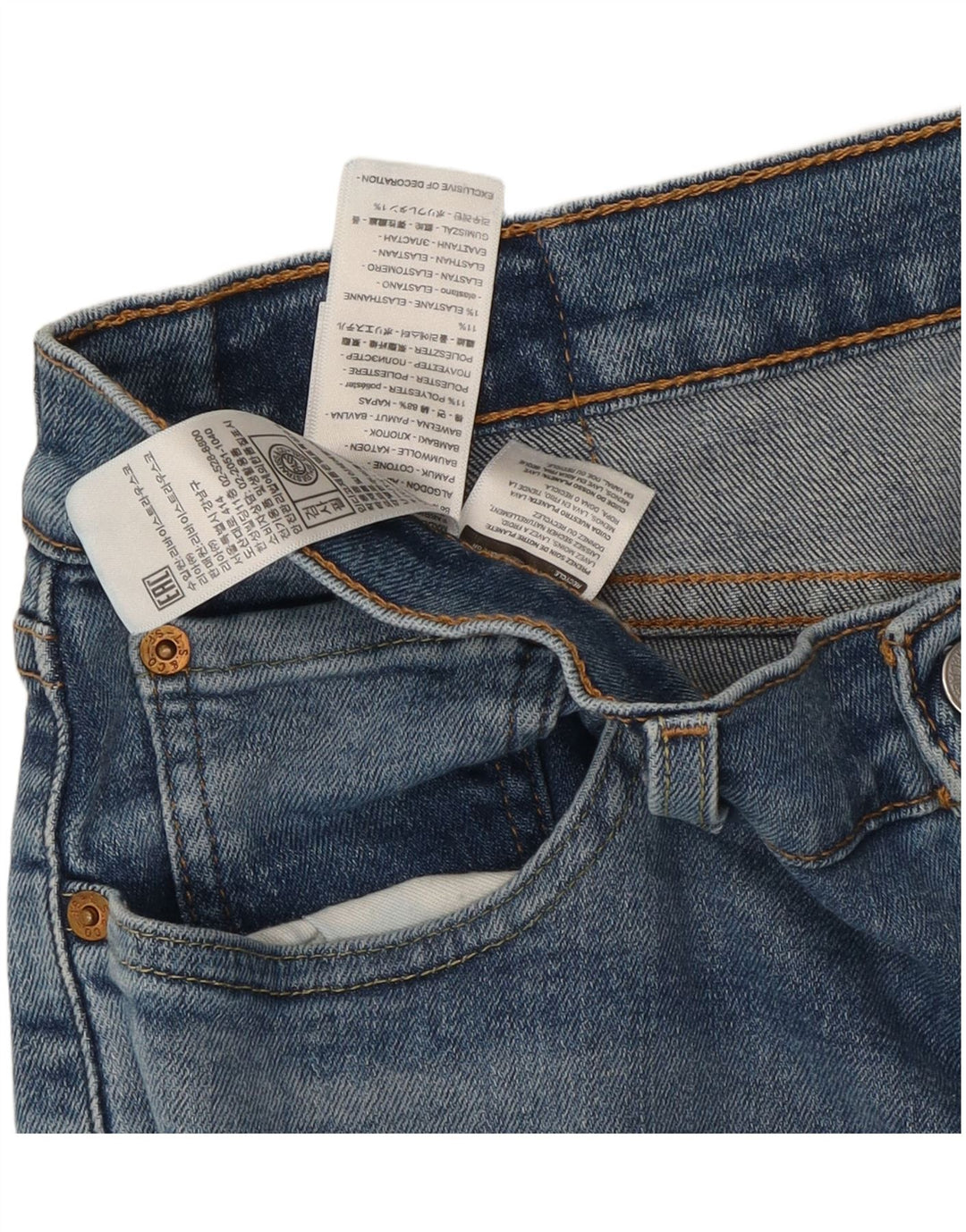 Levi's Hombre 511 Slim Jeans W32 L32 Algodón Azul