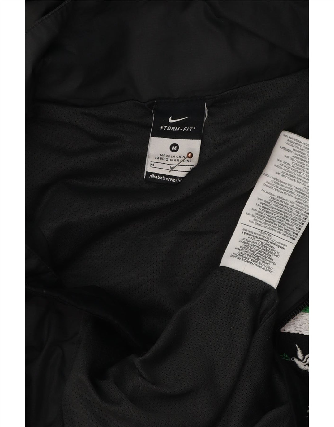 Nike Chaqueta cortavientos Storm-Fit Graphic para hombre UK 38 Mediano Negro Poliéster