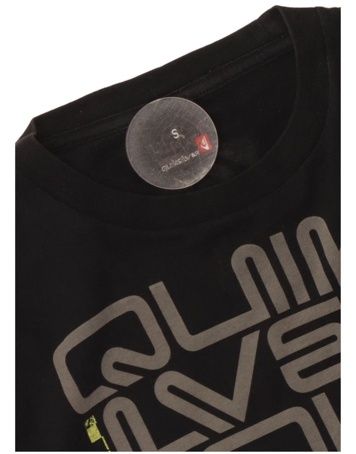 Quiksilver - Camiseta gráfica para hombre, talla pequeña, color negro