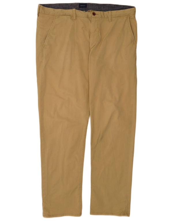 Gant Pantalón chino recto para hombre W38 L34 Algodón beige