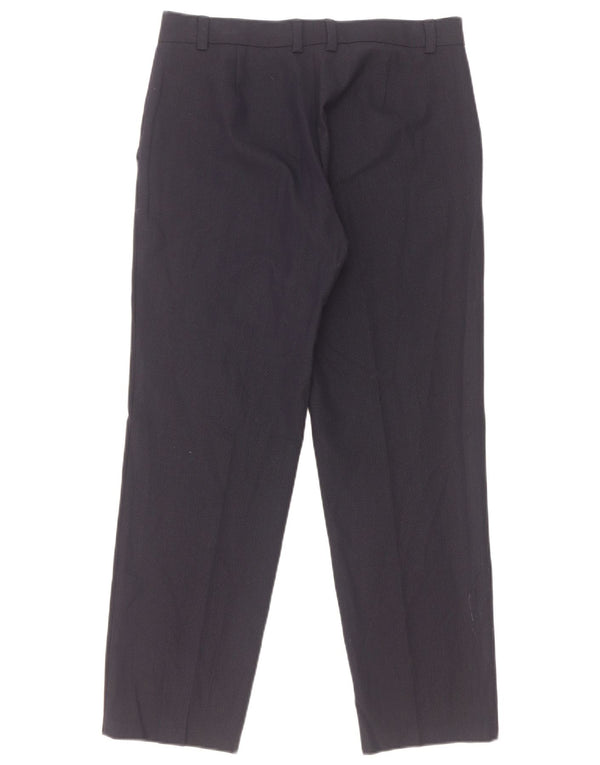 Marks & Spencer Pantalones de traje rectos para mujer UK 10 Small W30 L28 Azul marino