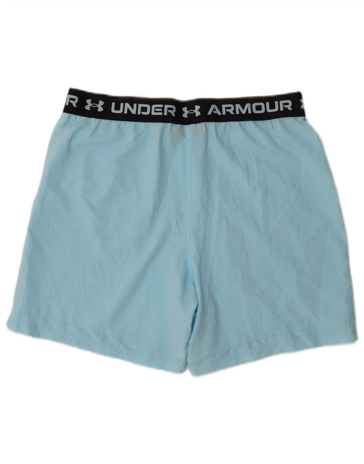Under Armour Hombre Pantalones cortos deportivos con estampado de poliéster en bloques de color azul grande