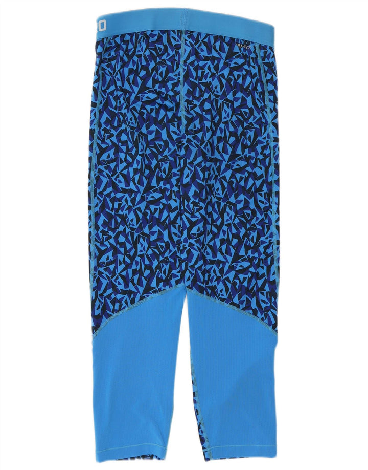 Nike Leggings cortos para mujer UK 40 Poliéster geométrico azul medio