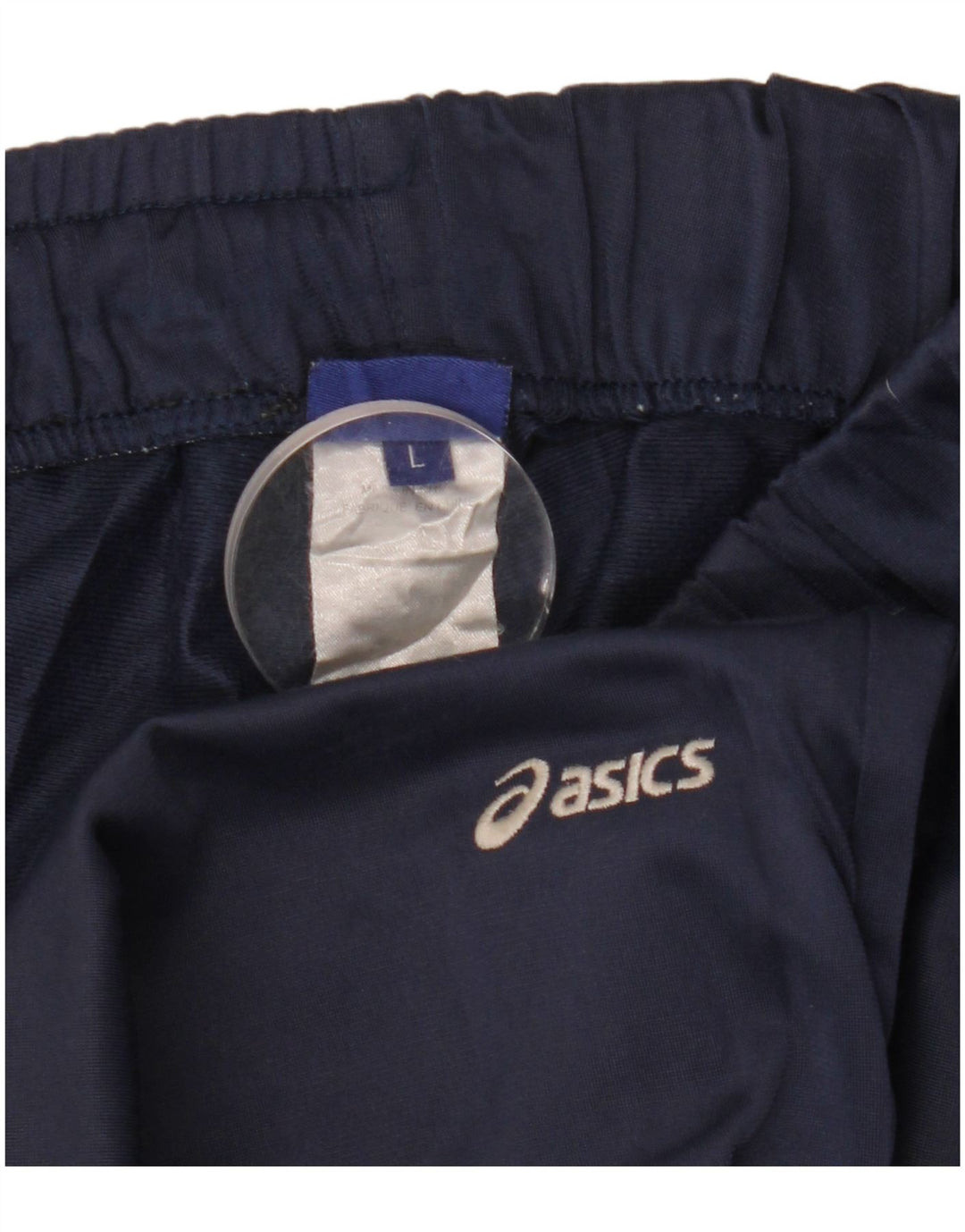 ASICS Pantalones de chándal para hombre grande azul marino