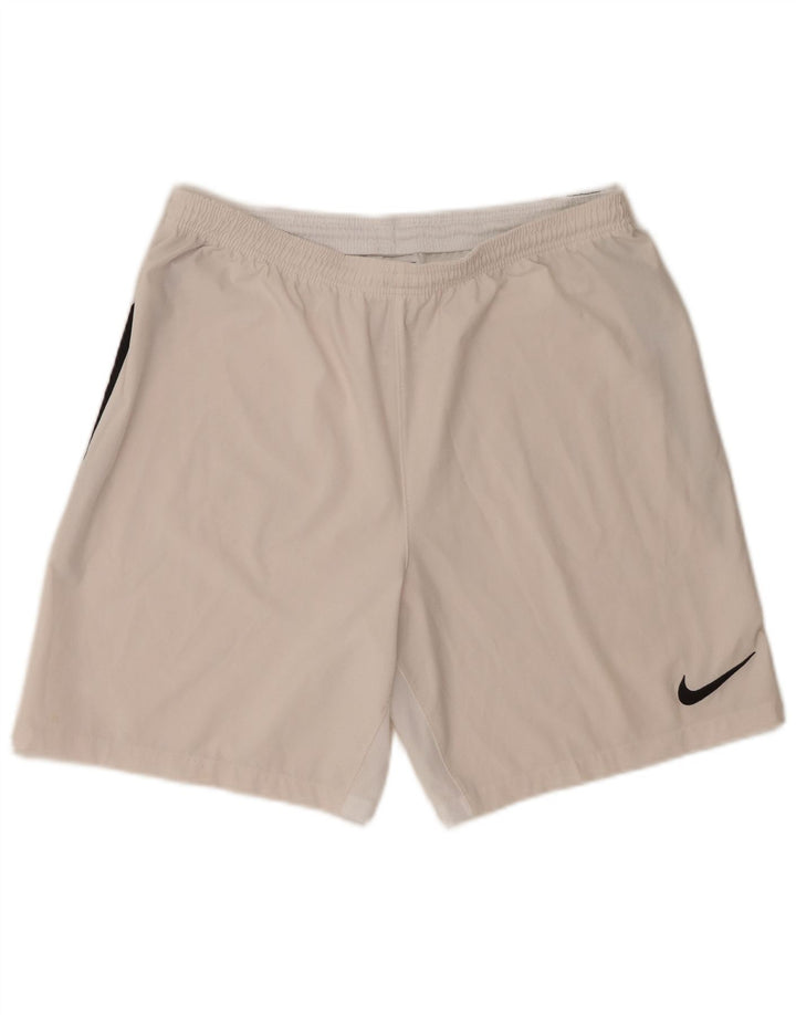 Pantalones cortos deportivos Nike Dri Fit para hombre en color blanco mediano
