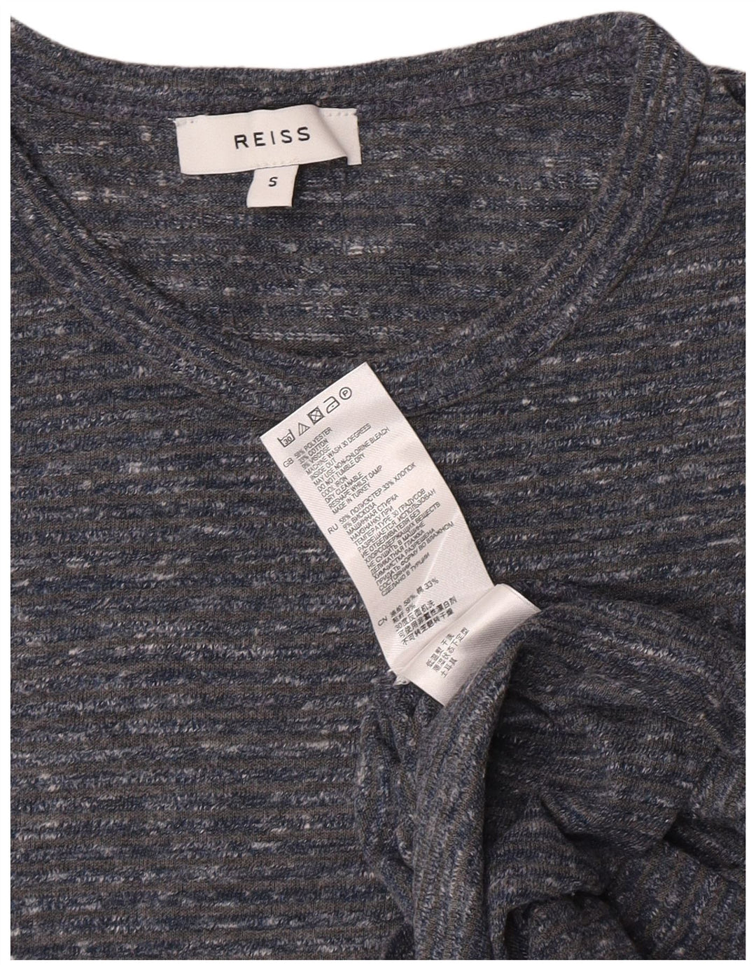 Camiseta Reiss para hombre Top Small gris moteado de poliéster