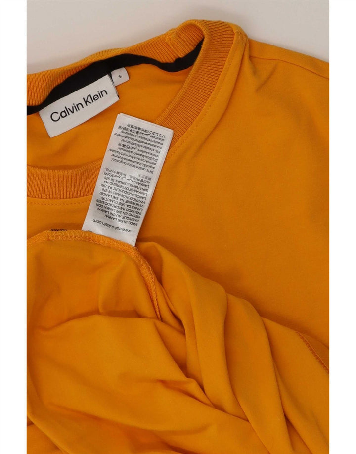 Calvin Klein - Camiseta para hombre, talla pequeña, color naranja, algodón