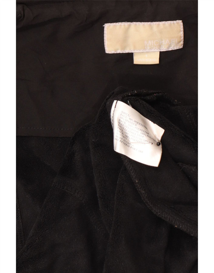 Michael Kors Parka con capucha para mujer UK 10 Small Poliéster negro