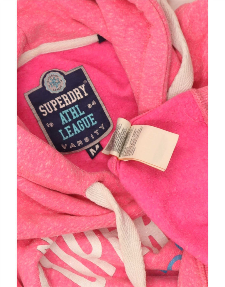 Superdry Jersey con capucha gráfica para mujer Reino Unido 44 Poliéster rosa medio