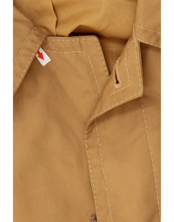 Vintage hombres abrigo Reino Unido 40 algodón beige grande