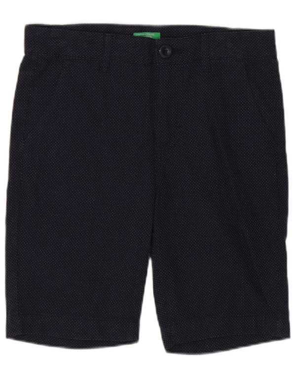 Benetton Pantalones cortos chinos para niños 7-8 años Mediano W24 Algodón con lunares azul marino