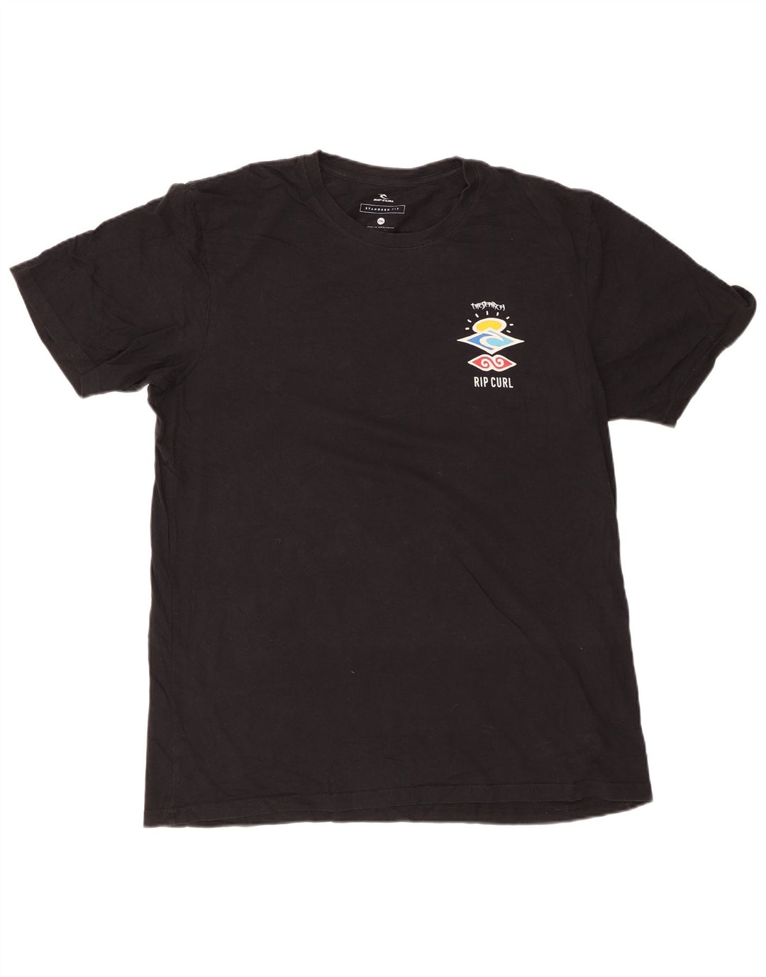 RIP CURL Camiseta gráfica de ajuste estándar para hombre Top 2XL Algodón negro