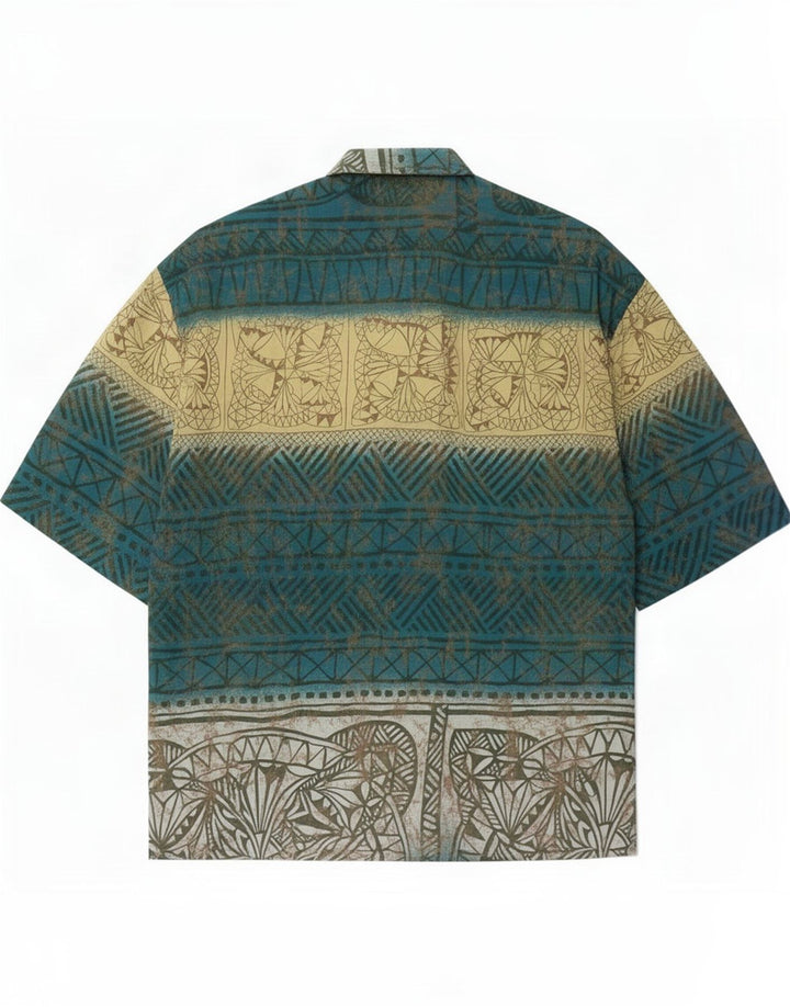 Harry & Sons Camisa para hombre Talla 41/42 Grande Multicolor Geométrica
