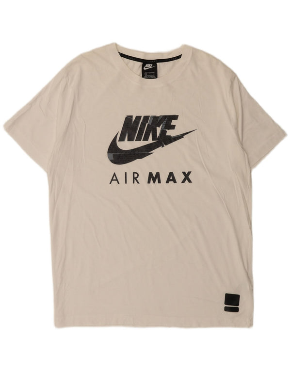 Nike Mens Graphic T-Shirt Top XL White Cotton